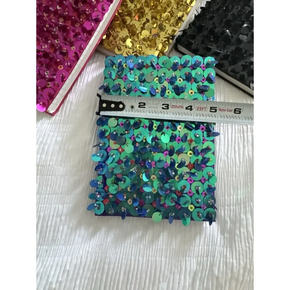 Lot of 7 Notebooks Journals Sequin Multicolor Diary Black Pink Silver Brown Gold